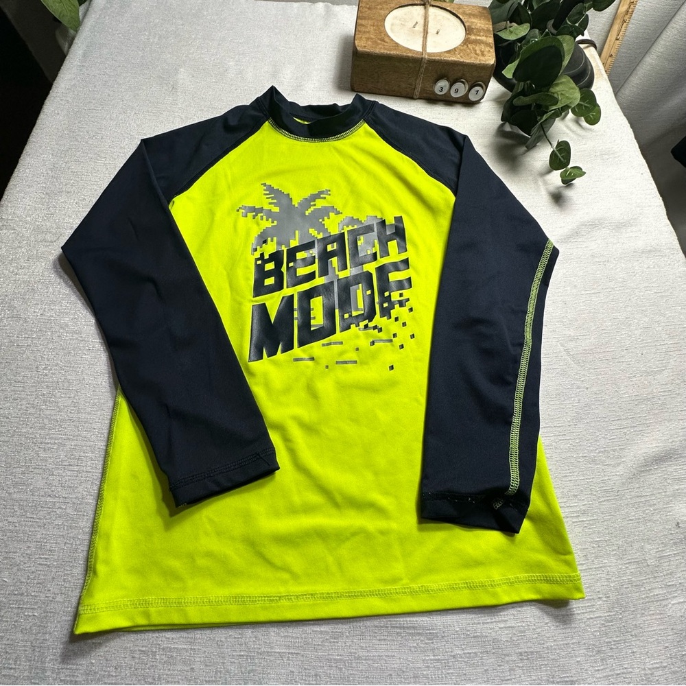 Place Sport Neon Yellow/Black Long Sleeve Shirt Large 10/12